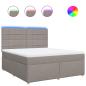 Preview: Boxspringbett mit Matratze Taupe 180x200 cm Stoff