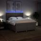 Preview: Boxspringbett mit Matratze Taupe 180x200 cm Stoff