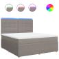 Preview: Boxspringbett mit Matratze Taupe 180x200 cm Stoff