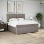 Preview: Boxspringbett mit Matratze Taupe 180x200 cm Stoff