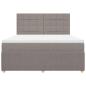 Preview: Boxspringbett mit Matratze Taupe 180x200 cm Stoff