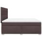 Preview: Boxspringbett mit Matratze Dunkelbraun 180x200 cm Stoff
