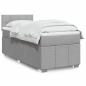 Preview: ARDEBO.de - Boxspringbett mit Matratze Hellgrau 90x190 cm Stoff