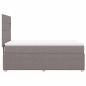Preview: Boxspringbett mit Matratze Taupe 90x200 cm Stoff