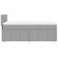 Preview: Boxspringbett mit Matratze Hellgrau 90x200 cm Stoff