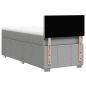 Preview: Boxspringbett mit Matratze Hellgrau 90x200 cm Stoff
