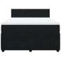 Preview: Boxspringbett mit Matratze Schwarz 160x200 cm Samt