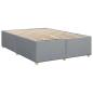 Preview: Boxspringbett mit Matratze Hellgrau 160x200 cm Stoff