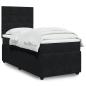 Preview: ARDEBO.de - Boxspringbett mit Matratze Schwarz 80x200 cm Samt