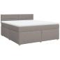 Preview: Boxspringbett mit Matratze Taupe 180x200 cm Stoff