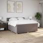 Preview: Boxspringbett mit Matratze Taupe 180x200 cm Stoff