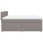 Preview: Boxspringbett mit Matratze Taupe 180x200 cm Stoff