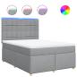 Preview: Boxspringbett mit Matratze Hellgrau 160x200 cm Stoff