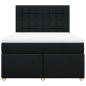 Preview: Boxspringbett mit Matratze Schwarz 160x200 cm Stoff