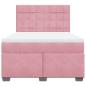 Preview: Boxspringbett mit Matratze Rosa 160x200 cm Samt