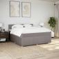Preview: Boxspringbett mit Matratze Taupe 180x200 cm Stoff