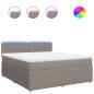 Preview: Boxspringbett mit Matratze Taupe 180x200 cm Stoff