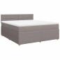 Preview: Boxspringbett mit Matratze Taupe 180x200 cm Stoff