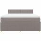 Preview: Boxspringbett mit Matratze Taupe 180x200 cm Stoff