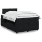 Preview: ARDEBO.de - Boxspringbett mit Matratze Schwarz 120x200 cm Samt