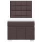 Preview: Boxspringbett mit Matratze Dunkelbraun 90x190 cm Stoff