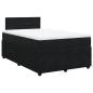 Preview: ARDEBO.de - Boxspringbett mit Matratze Schwarz 120x200 cm Samt
