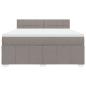 Preview: Boxspringbett mit Matratze Taupe 180x200 cm Stoff