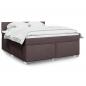Preview: ARDEBO.de - Boxspringbett mit Matratze Dunkelbraun 180x200 cm Stoff
