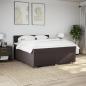Preview: Boxspringbett mit Matratze Dunkelbraun 180x200 cm Stoff