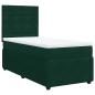 Preview: Boxspringbett mit Matratze Dunkelgrün 90x190 cm Samt