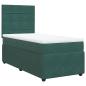 Preview: Boxspringbett mit Matratze Dunkelgrün 90x200 cm Samt