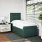 Preview: Boxspringbett mit Matratze Dunkelgrün 90x200 cm Samt