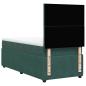 Preview: Boxspringbett mit Matratze Dunkelgrün 90x200 cm Samt