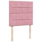Preview: Boxspringbett mit Matratze Rosa 80x200 cm Samt