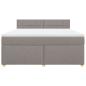 Preview: Boxspringbett mit Matratze Taupe 180x200 cm Stoff