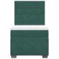 Preview: Boxspringbett mit Matratze Dunkelgrün 90x200 cm Samt