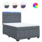 Preview: Boxspringbett mit Matratze Dunkelgrau 160x200 cm Samt