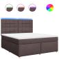 Preview: ARDEBO.de - Boxspringbett mit Matratze Dunkelbraun 180x200 cm Stoff