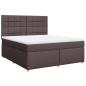 Preview: Boxspringbett mit Matratze Dunkelbraun 180x200 cm Stoff