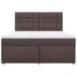 Preview: Boxspringbett mit Matratze Dunkelbraun 180x200 cm Stoff