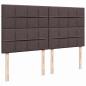 Preview: Boxspringbett mit Matratze Dunkelbraun 180x200 cm Stoff