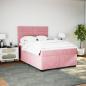 Preview: Boxspringbett mit Matratze Rosa 160x200 cm Samt