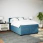 Preview: Boxspringbett mit Matratze Blau 160x200 cm Samt