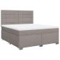 Preview: Boxspringbett mit Matratze Taupe 180x200 cm Stoff