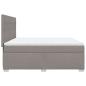 Preview: Boxspringbett mit Matratze Taupe 180x200 cm Stoff