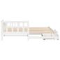 Preview: Tagesbett Ausziehbar mit Schubladen ohne Matratze Weiß 90x190cm