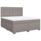 Preview: Boxspringbett mit Matratze Taupe 180x200 cm Stoff