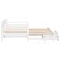 Preview: Tagesbett Ausziehbar mit Schubladen ohne Matratze Weiß 90x190cm