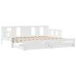 Preview: Tagesbett Ausziehbar mit Schubladen ohne Matratze Weiß 90x190cm