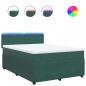 Preview: Boxspringbett mit Matratze Dunkelgrün 160x200 cm Samt